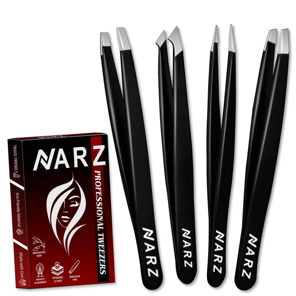 Amazon.com: NARZ 4Pcs Professional Tweezers for Women Facial Hair